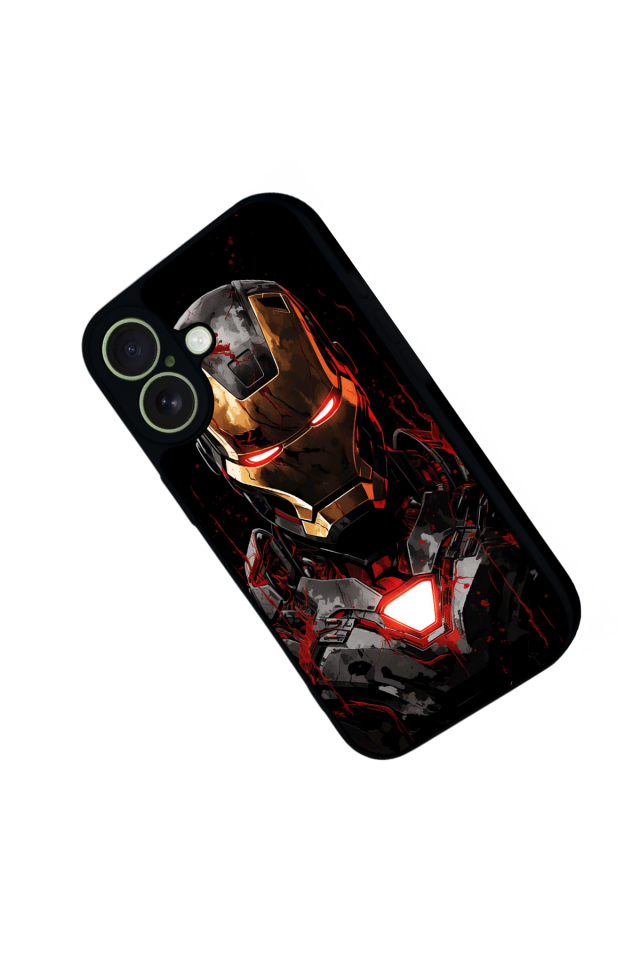 iPhone 17 Uyumlu  Iron Man ( Demir Adam ) Tasarımlı Glossy Premium Kılıf
