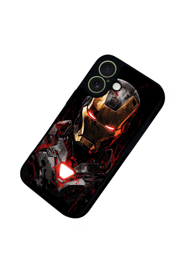 iPhone 17 Uyumlu  Iron Man ( Demir Adam ) Tasarımlı Glossy Premium Kılıf