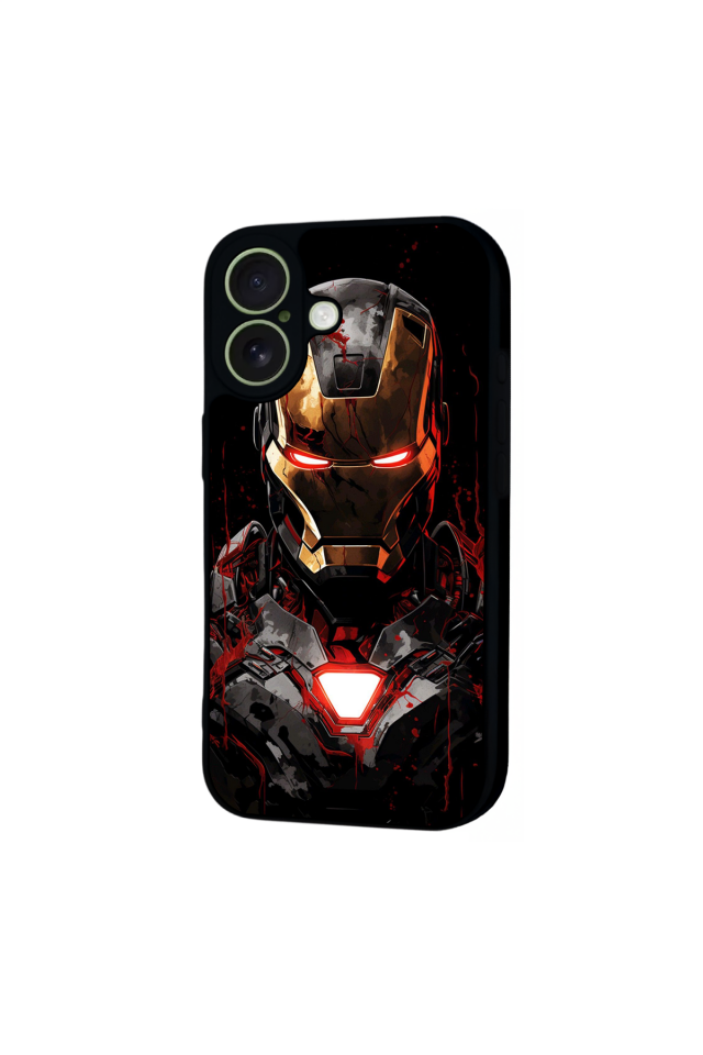 iPhone 17 Uyumlu  Iron Man ( Demir Adam ) Tasarımlı Glossy Premium Kılıf