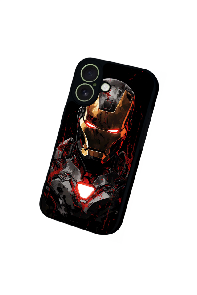 iPhone 17 Uyumlu  Iron Man ( Demir Adam ) Tasarımlı Glossy Premium Kılıf