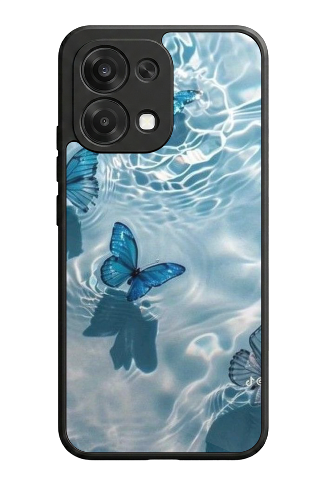 Oppo A6 Pro Uyumlu Kelebek Tasarımlı Glossy Premium Kılıf