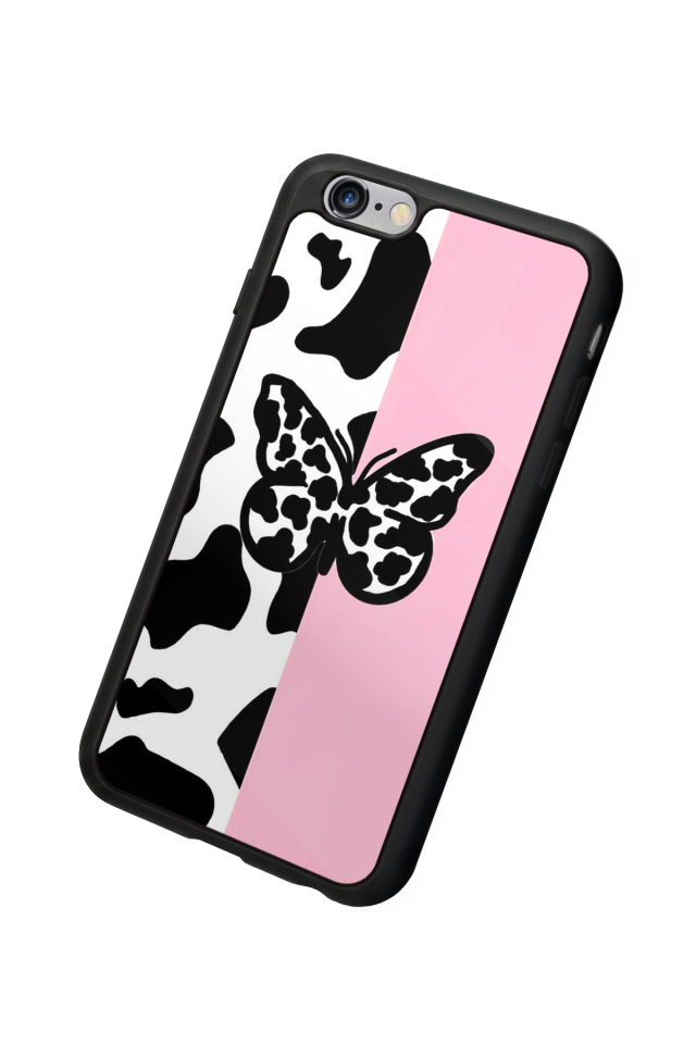 iPhone 6 Plus Uyumlu Kelebek Tasarımlı Glossy Premium Kılıf