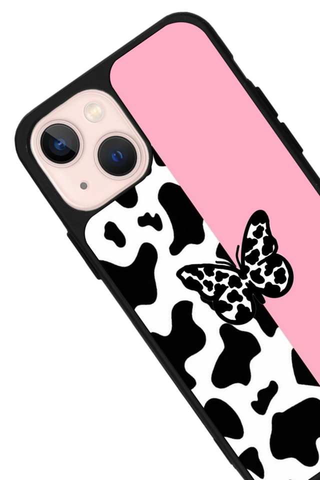 iPhone 13 Mini Uyumlu Kelebek Tasarımlı Glossy Premium Kılıf