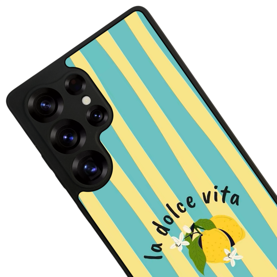Samsung Galaxy S25 Ultra Uyumlu Limon Tasarımlı Glossy Premium Kılıf