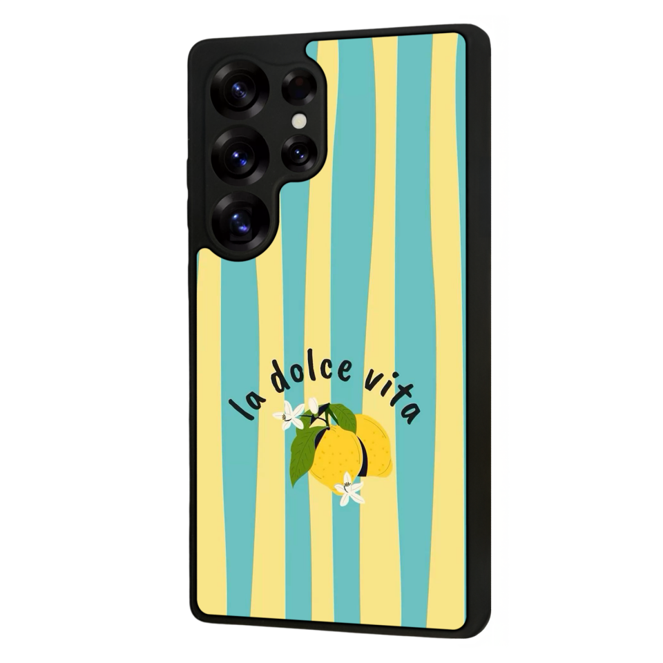 Samsung Galaxy S25 Ultra Uyumlu Limon Tasarımlı Glossy Premium Kılıf