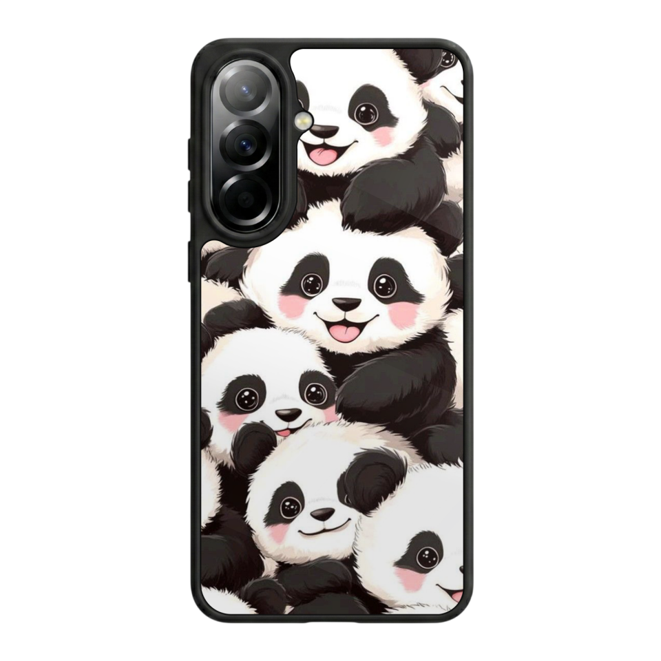 Samsung Galaxy A37 Uyumlu Panda Tasarımlı Glossy Premium Kılıf