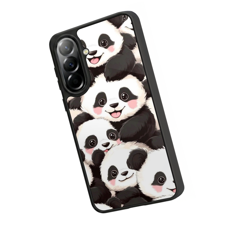Samsung Galaxy A37 Uyumlu Panda Tasarımlı Glossy Premium Kılıf