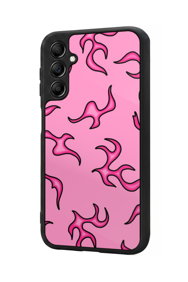Samsung Galaxy A14 Uyumlu Retro Flame Patterns Tasarımlı Glossy Premium Kılıf