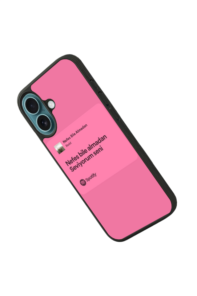 iPhone 16 Uyumlu Sarki Sozleri Tasarımlı Glossy Premium Kılıf