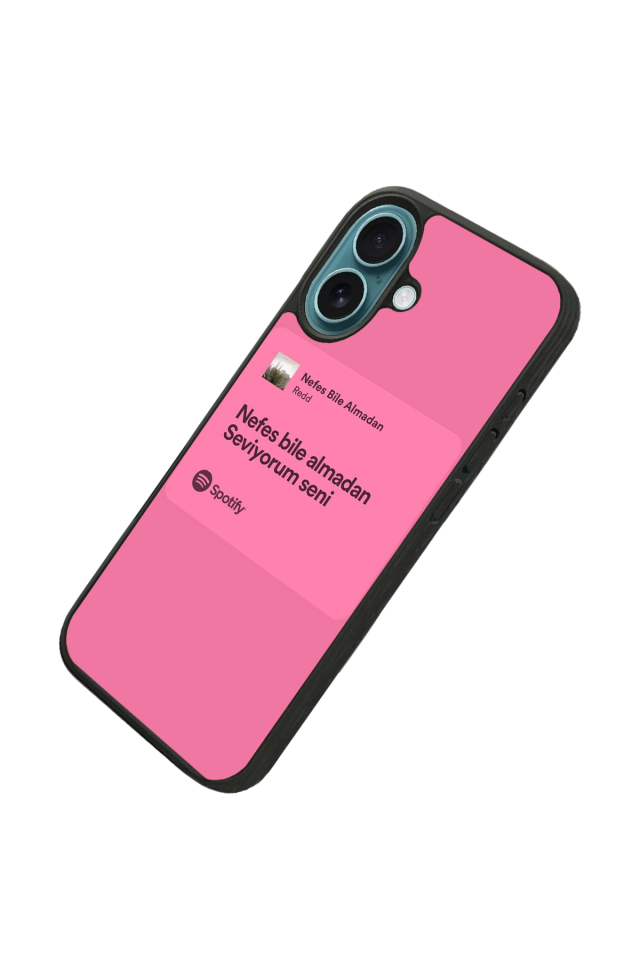 iPhone 16 Uyumlu Sarki Sozleri Tasarımlı Glossy Premium Kılıf