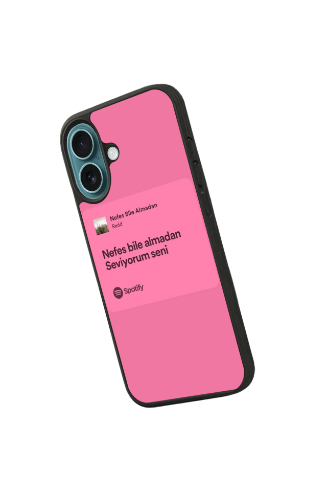 iPhone 16 Uyumlu Sarki Sozleri Tasarımlı Glossy Premium Kılıf