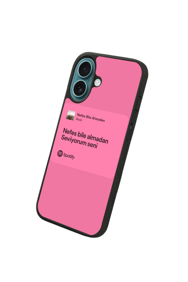iPhone 16 Uyumlu Sarki Sozleri Tasarımlı Glossy Premium Kılıf