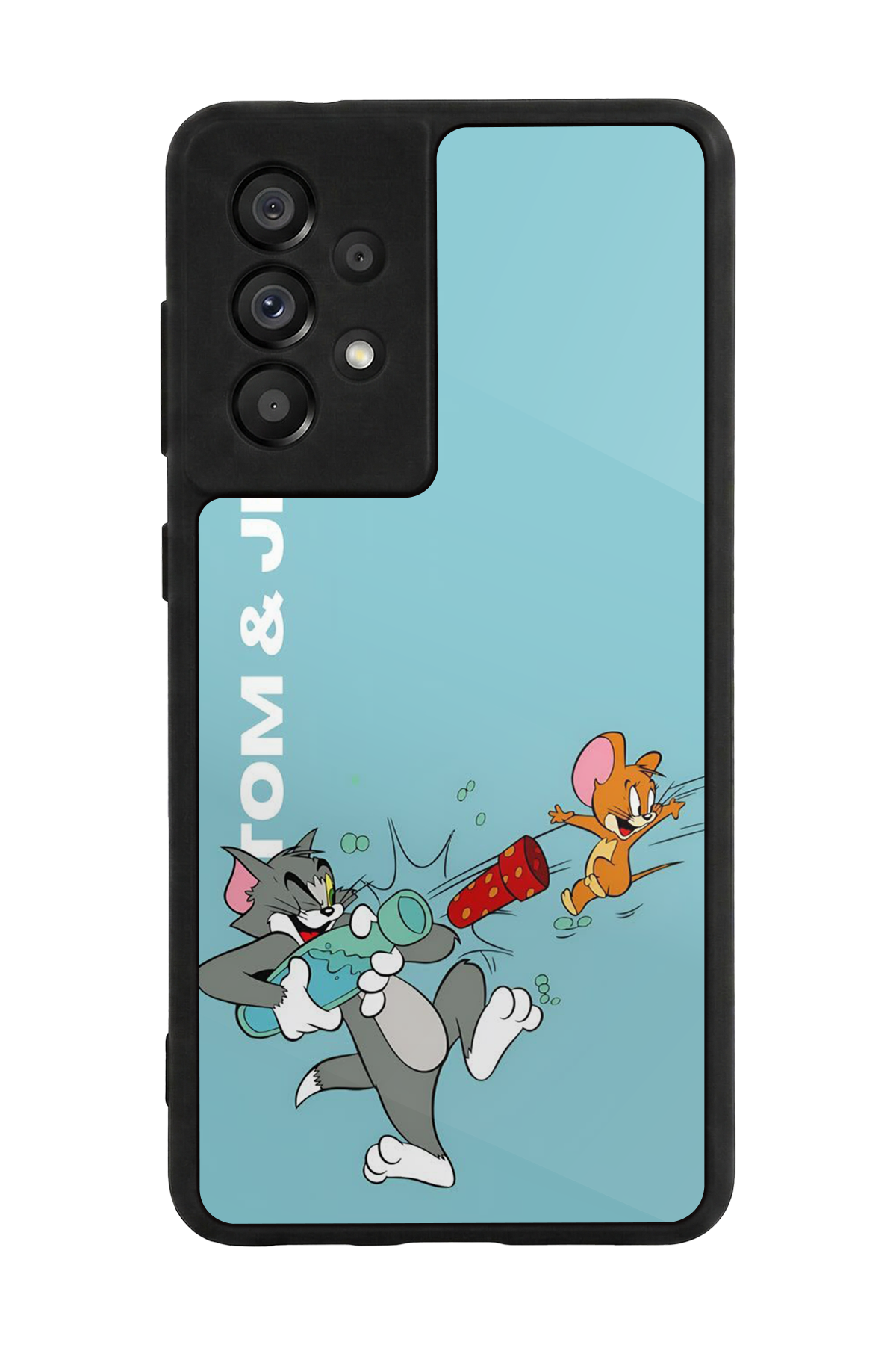 Samsung Galaxy A73 Uyumlu Tom And Jerry Tasarımlı Glossy Premium Kılıf