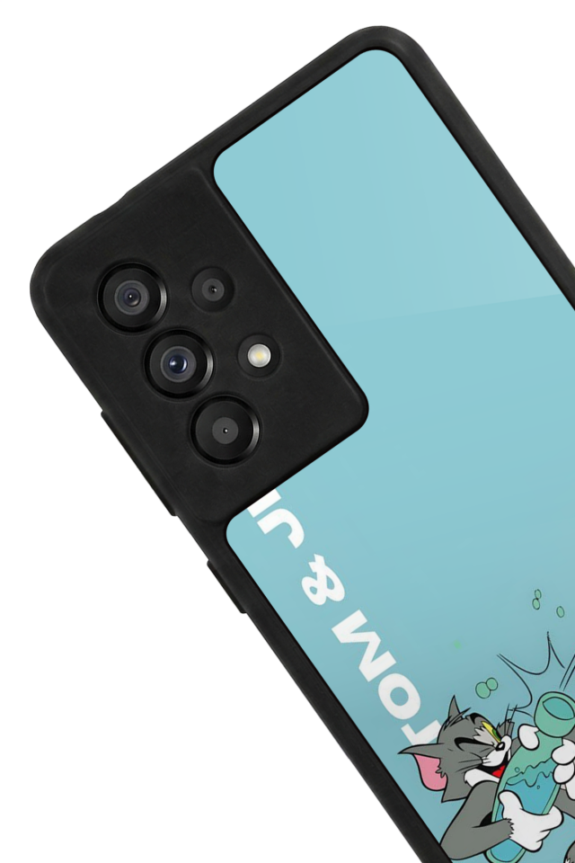 Samsung Galaxy A73 Uyumlu Tom And Jerry Tasarımlı Glossy Premium Kılıf