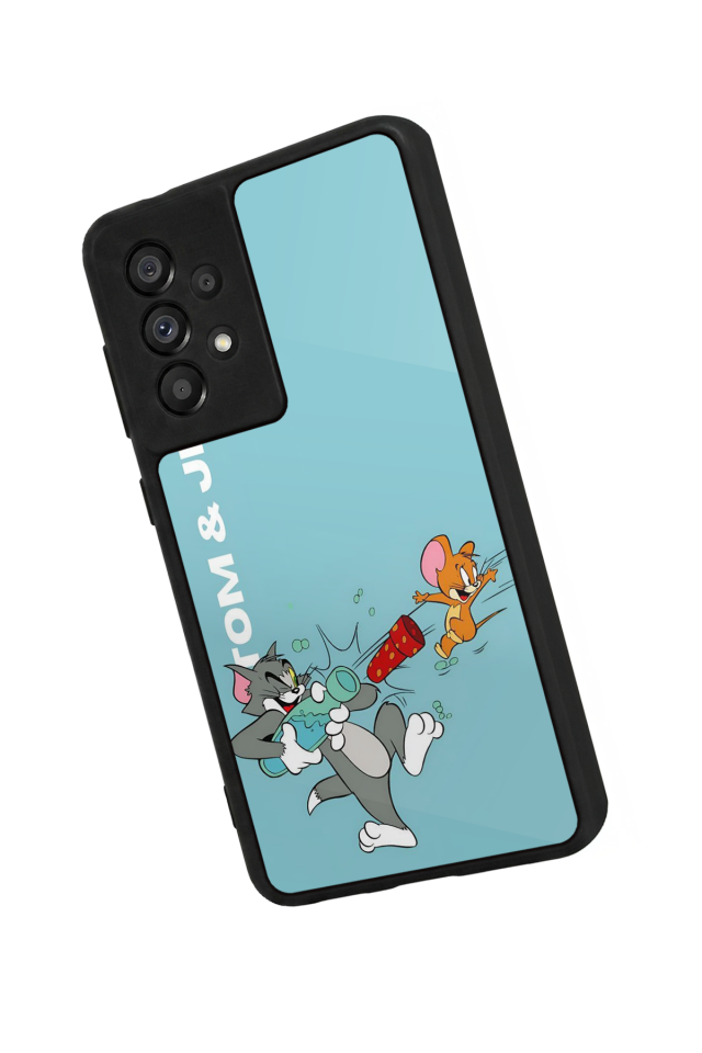 Samsung Galaxy A73 Uyumlu Tom And Jerry Tasarımlı Glossy Premium Kılıf