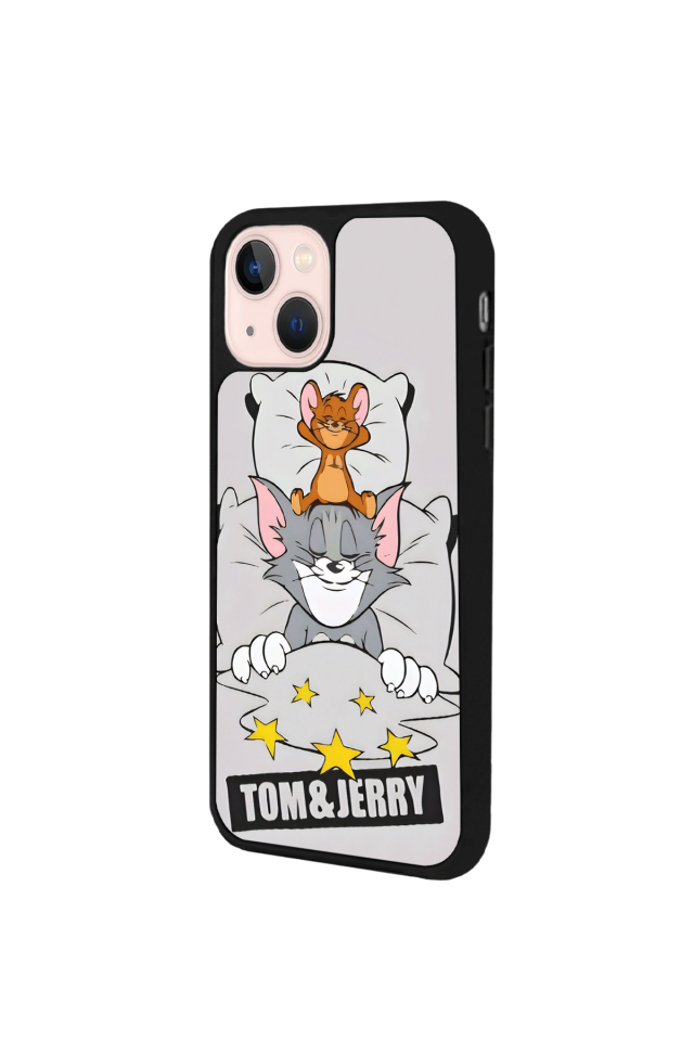 iPhone 14 Plus Uyumlu Tom And Jerry Tasarımlı Glossy Premium Kılıf