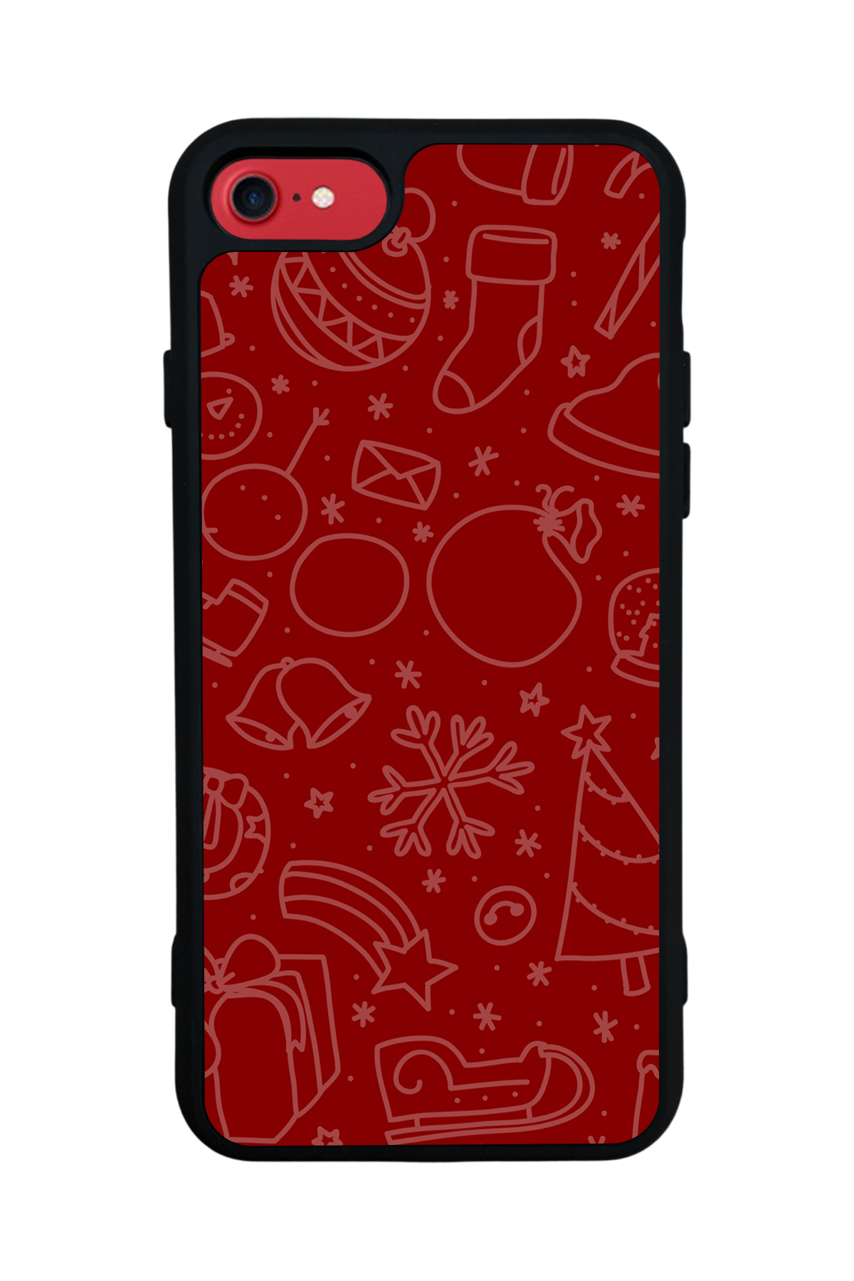 iPhone SE Uyumlu Yilbasi Christmas Tasarımlı Glossy Premium Kılıf