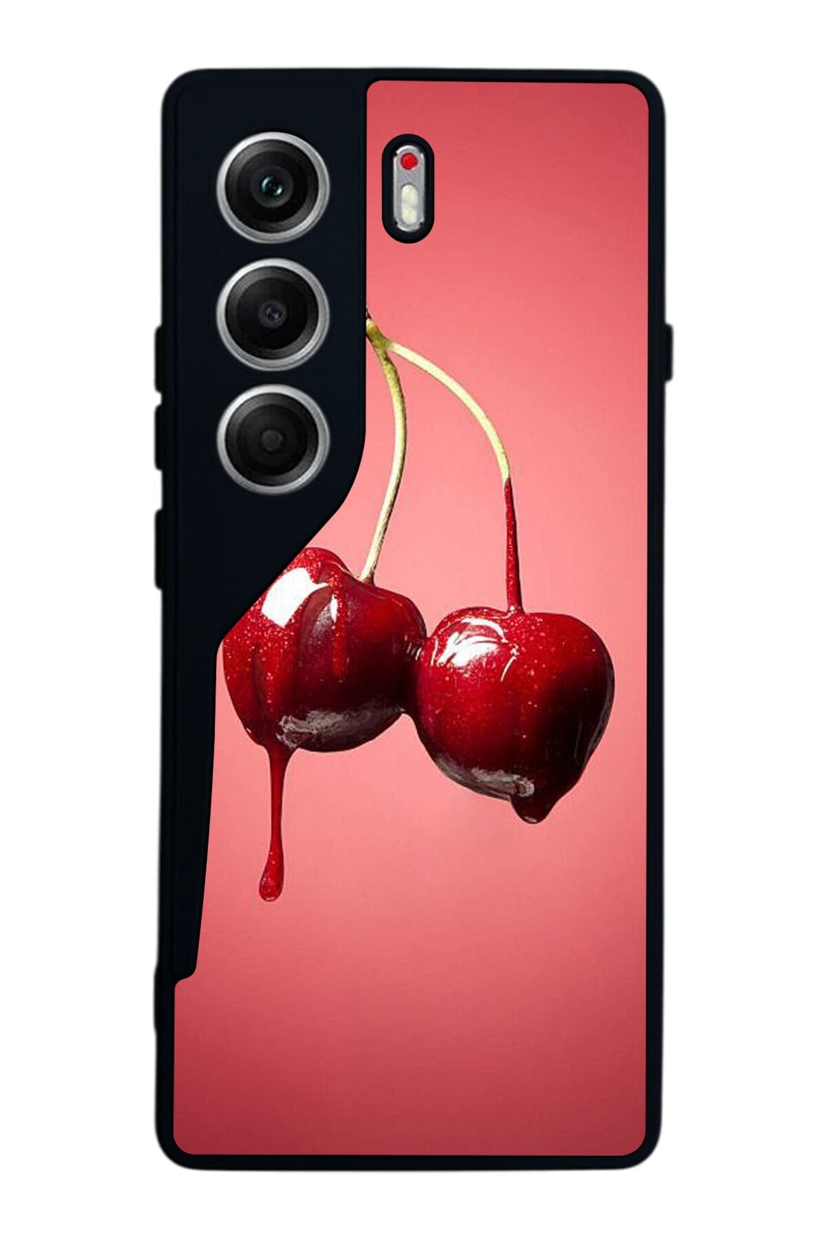 Tecno Camon 40 Uyumlu Kiraz Tasarımlı Glossy Premium Kılıf