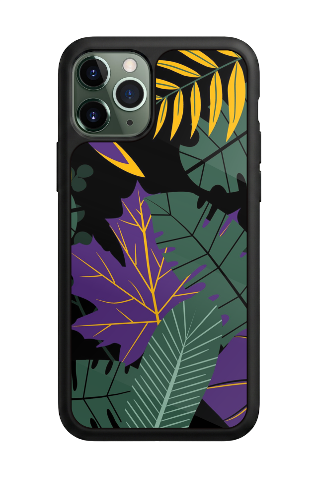 iPhone 11 Pro Uyumlu Botanik Tasarımlı Glossy Premium Kılıf