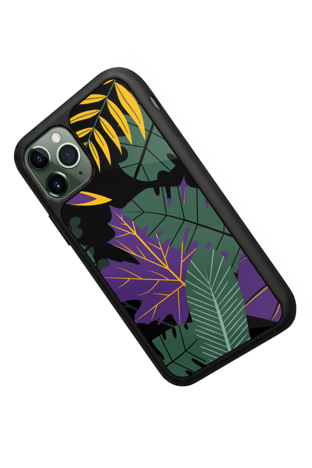 iPhone 11 Pro Uyumlu Botanik Tasarımlı Glossy Premium Kılıf