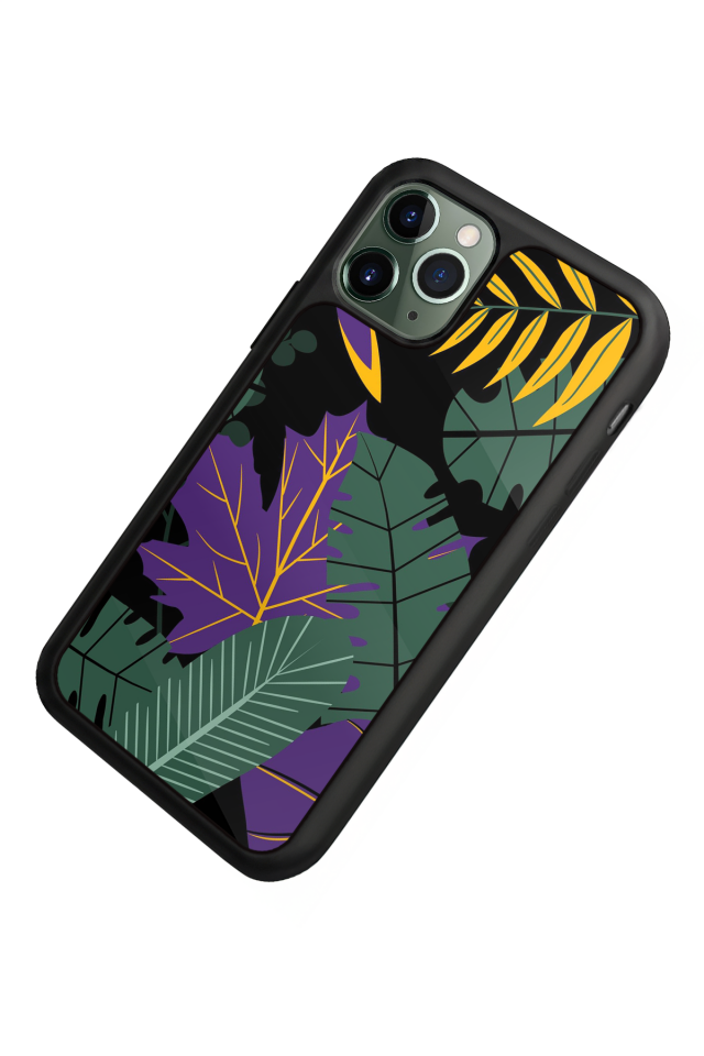 iPhone 11 Pro Uyumlu Botanik Tasarımlı Glossy Premium Kılıf
