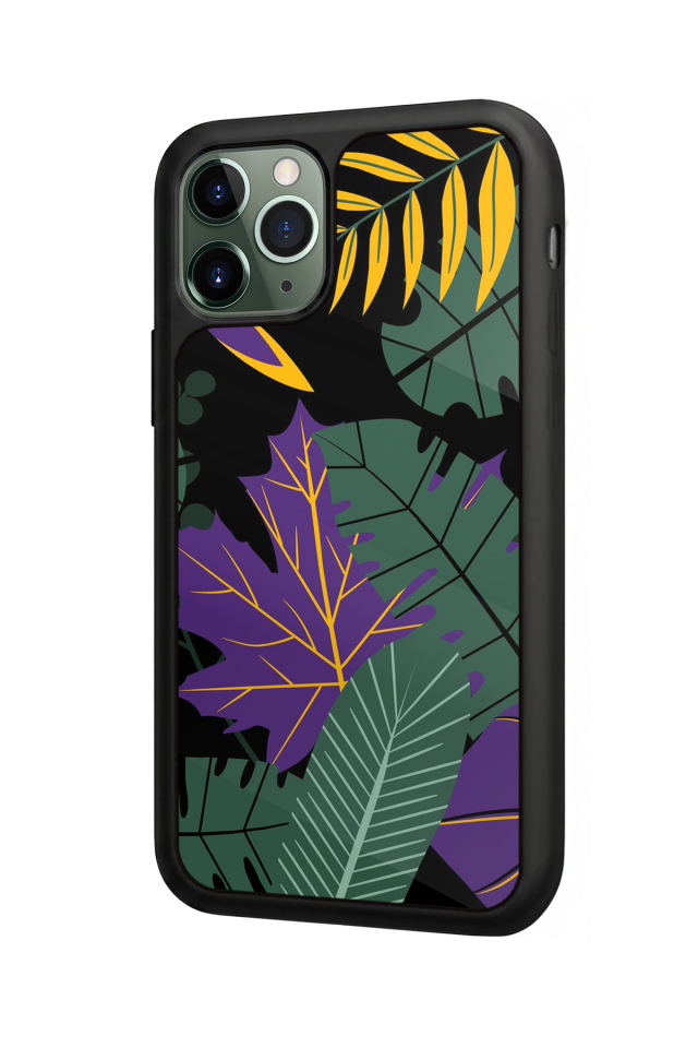 iPhone 11 Pro Uyumlu Botanik Tasarımlı Glossy Premium Kılıf