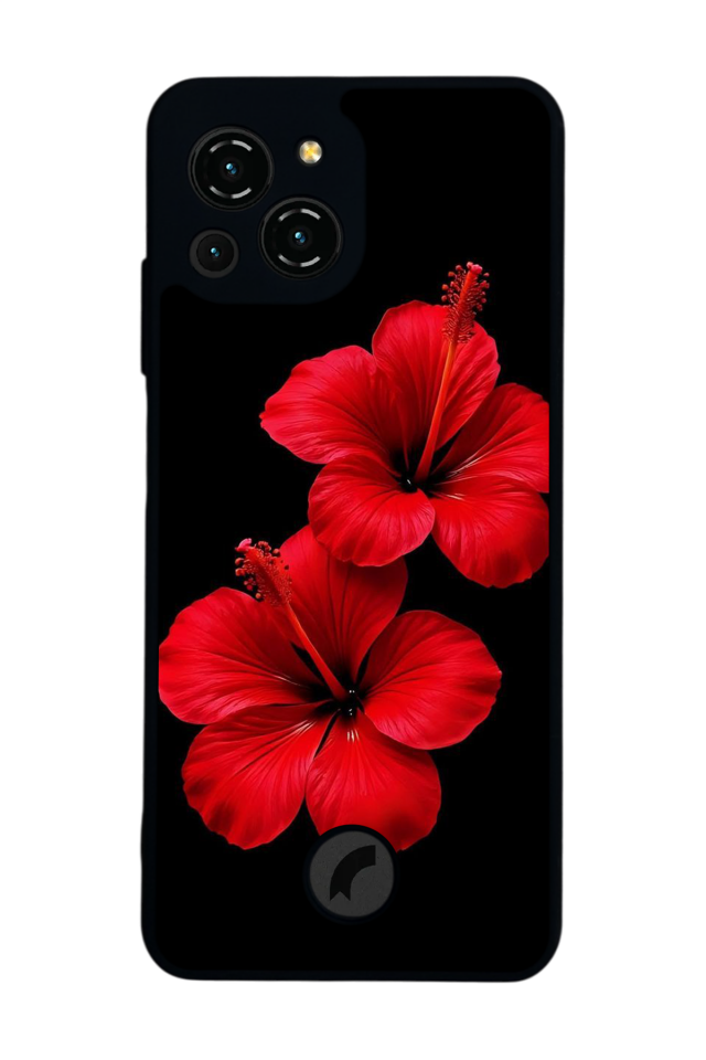 Reeder S23 Pro Max Uyumlu Cicek Tasarımlı Glossy Premium Kılıf