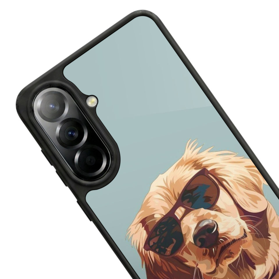 Samsung Galaxy A57 Uyumlu Golden Kopek Tasarımlı Glossy Premium Kılıf