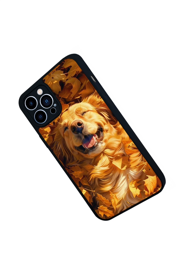 iPhone 12 Pro Max Uyumlu Golden Kopek Tasarımlı Glossy Premium Kılıf