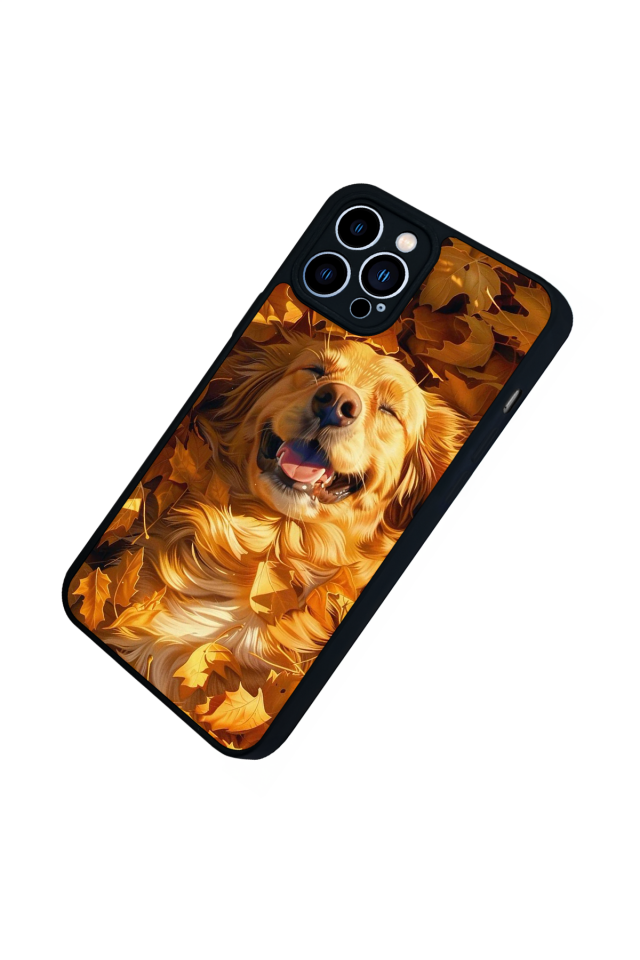 iPhone 12 Pro Max Uyumlu Golden Kopek Tasarımlı Glossy Premium Kılıf