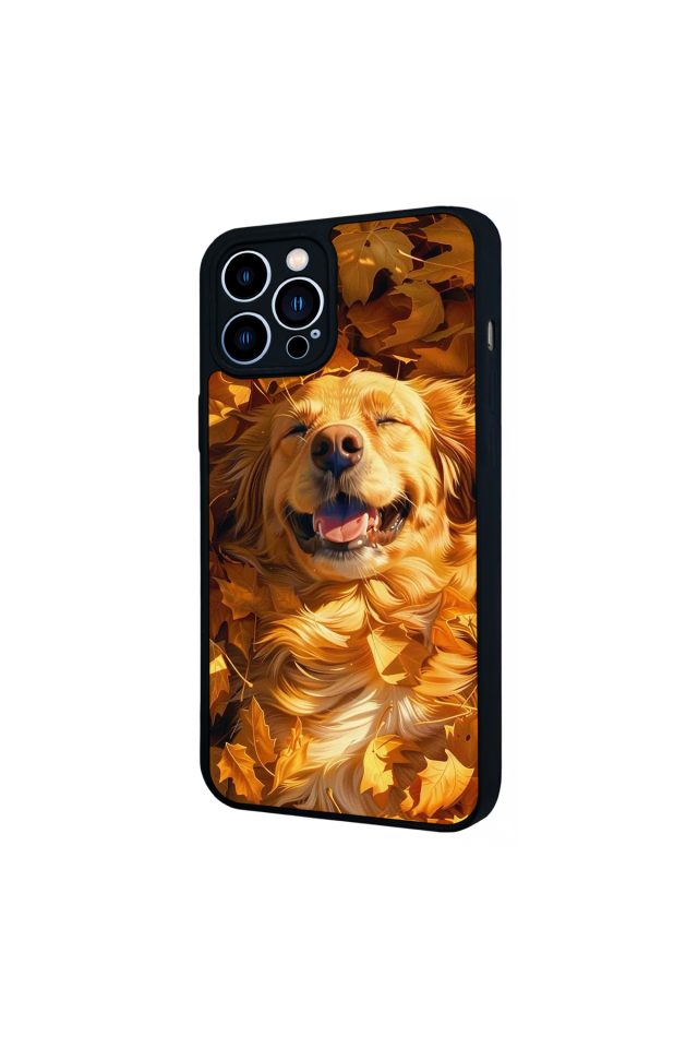 iPhone 12 Pro Max Uyumlu Golden Kopek Tasarımlı Glossy Premium Kılıf