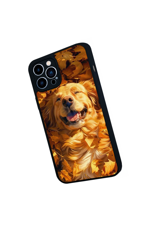 iPhone 12 Pro Max Uyumlu Golden Kopek Tasarımlı Glossy Premium Kılıf
