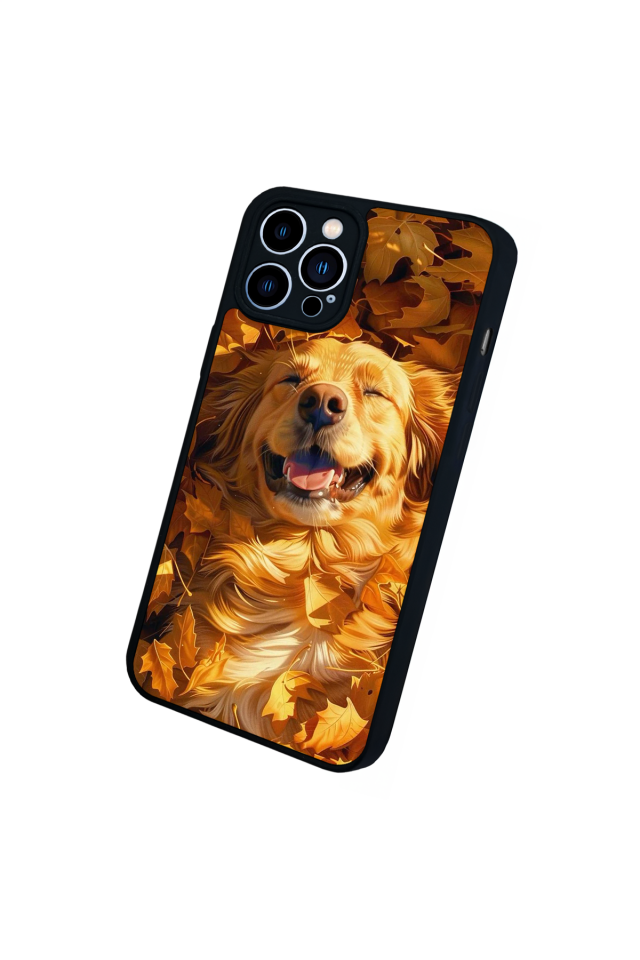 iPhone 12 Pro Max Uyumlu Golden Kopek Tasarımlı Glossy Premium Kılıf