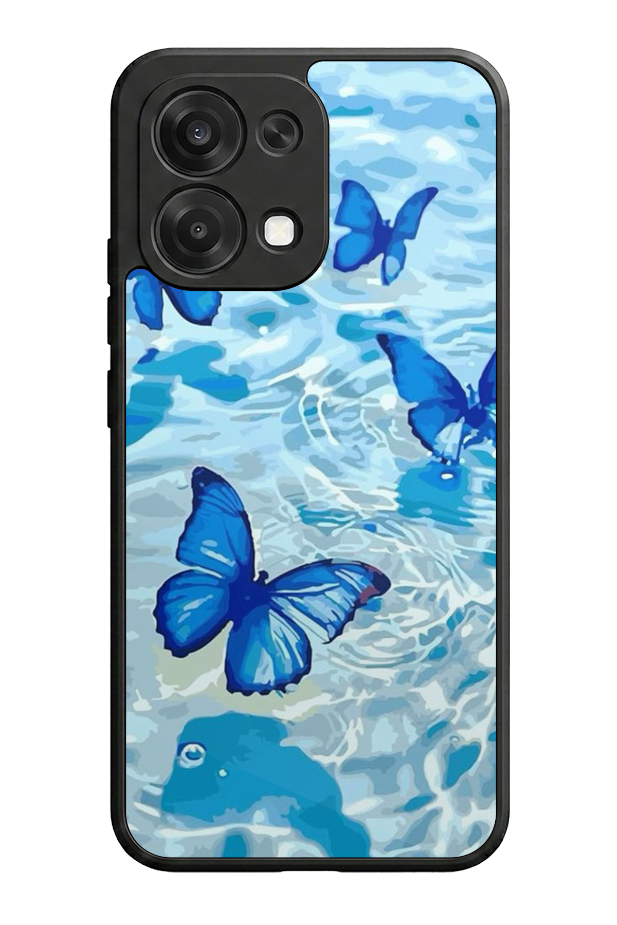 Oppo A6 Pro Uyumlu Kelebek Tasarımlı Glossy Premium Kılıf