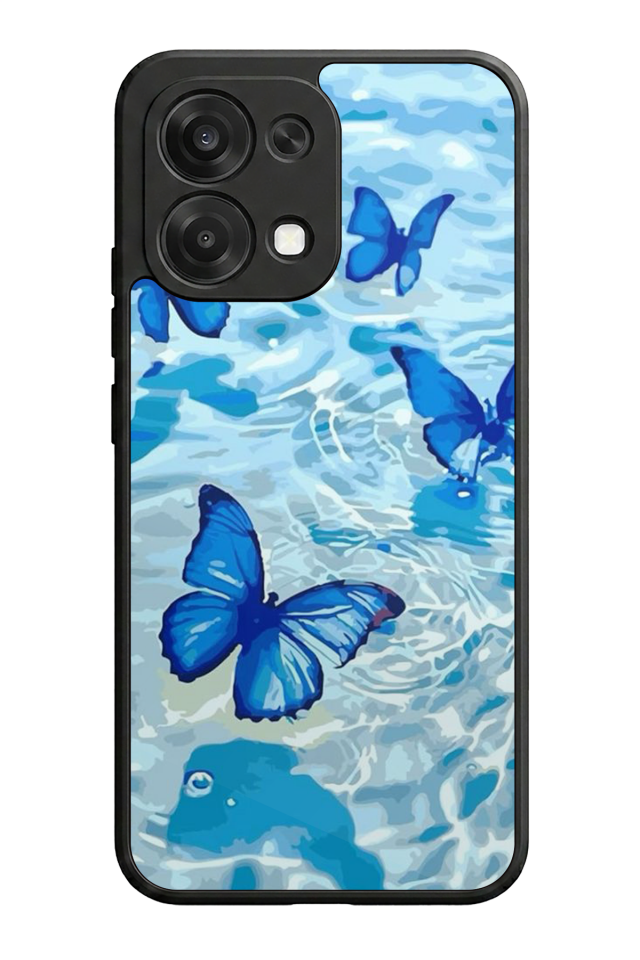 Oppo A6 Pro Uyumlu Kelebek Tasarımlı Glossy Premium Kılıf