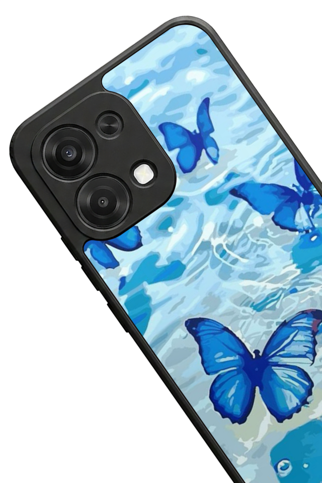 Oppo A6 Pro Uyumlu Kelebek Tasarımlı Glossy Premium Kılıf