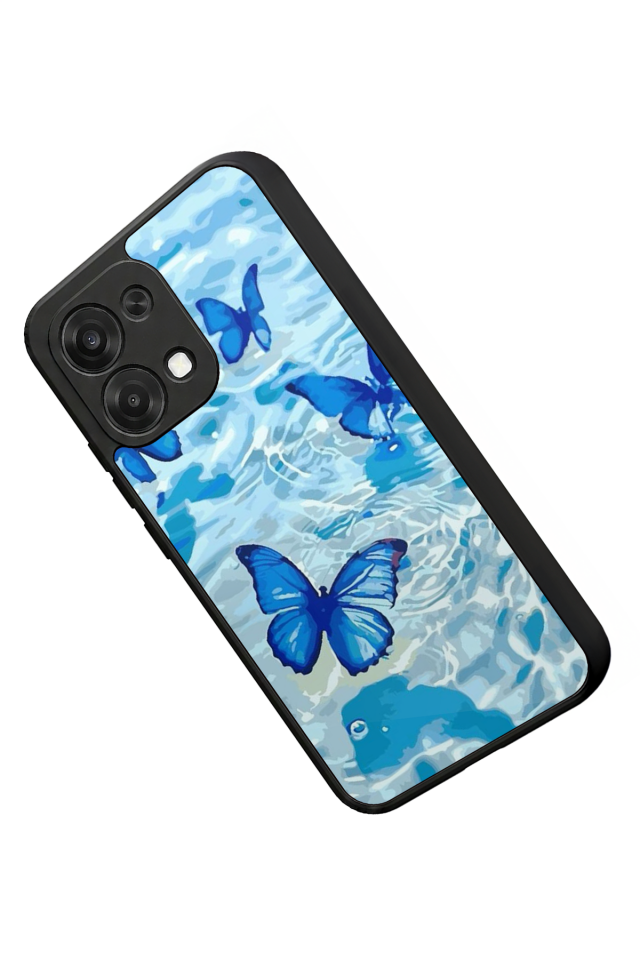 Oppo A6 Pro Uyumlu Kelebek Tasarımlı Glossy Premium Kılıf