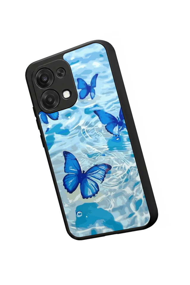 Oppo A6 Pro Uyumlu Kelebek Tasarımlı Glossy Premium Kılıf
