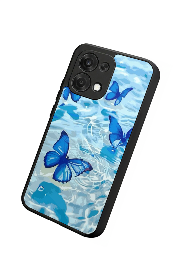 Oppo A6 Pro Uyumlu Kelebek Tasarımlı Glossy Premium Kılıf