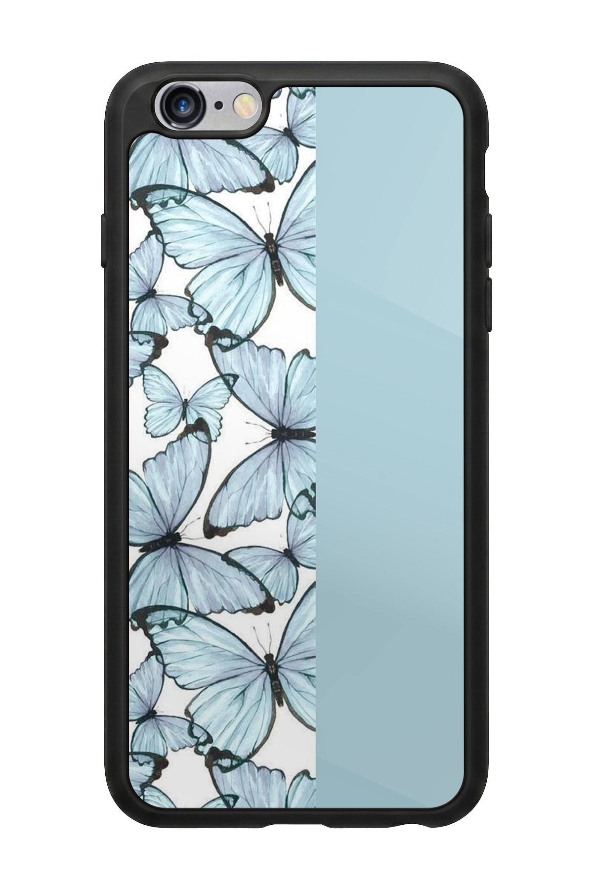 iPhone 6 Plus Uyumlu Kelebek Tasarımlı Glossy Premium Kılıf