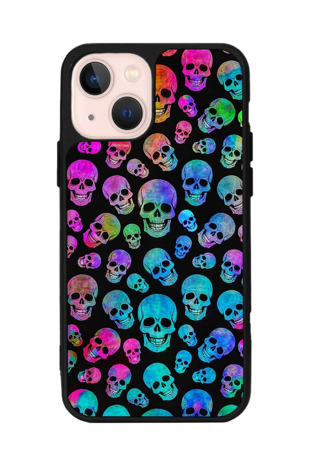 iPhone 13/14 Uyumlu KuruKafa Tasarımlı Glossy Premium Kılıf
