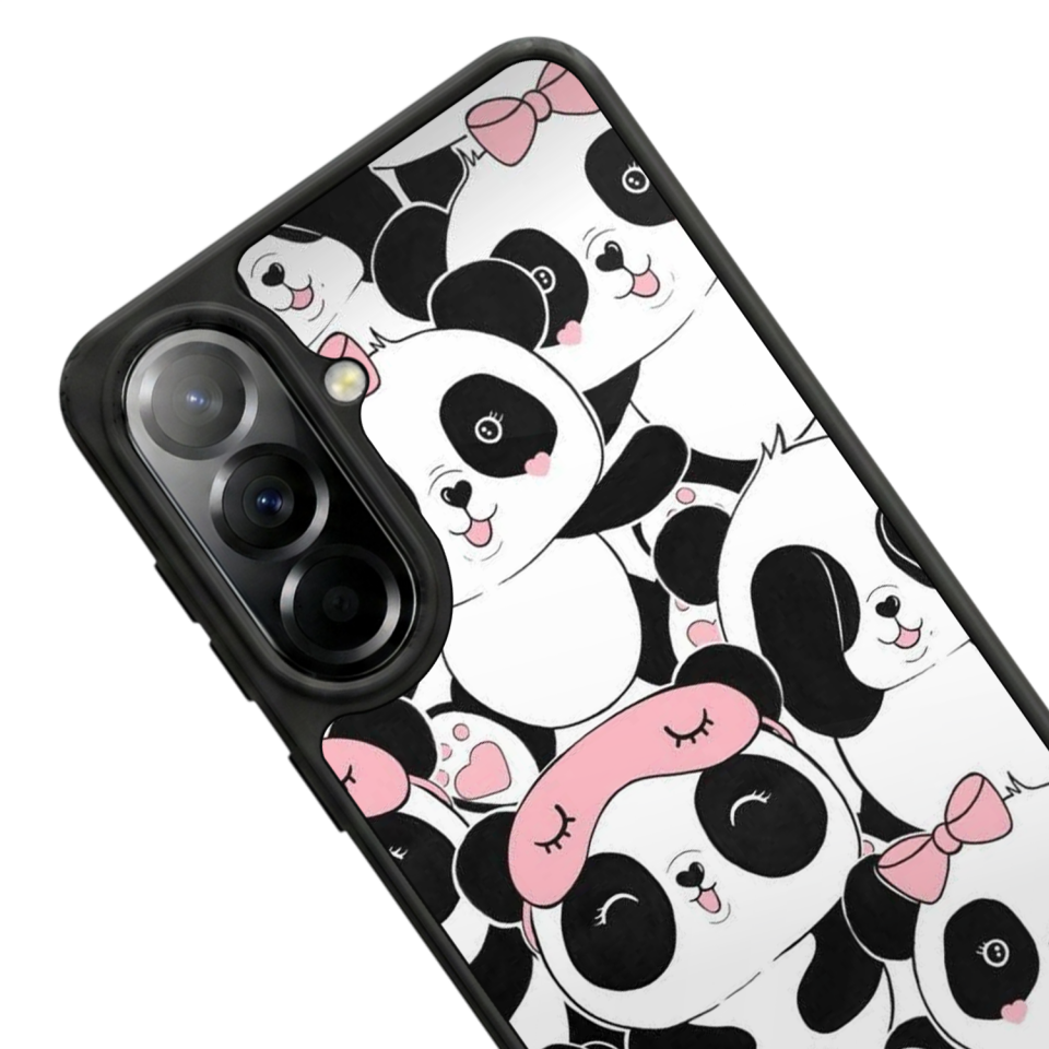 Samsung Galaxy A37 Uyumlu Panda Tasarımlı Glossy Premium Kılıf