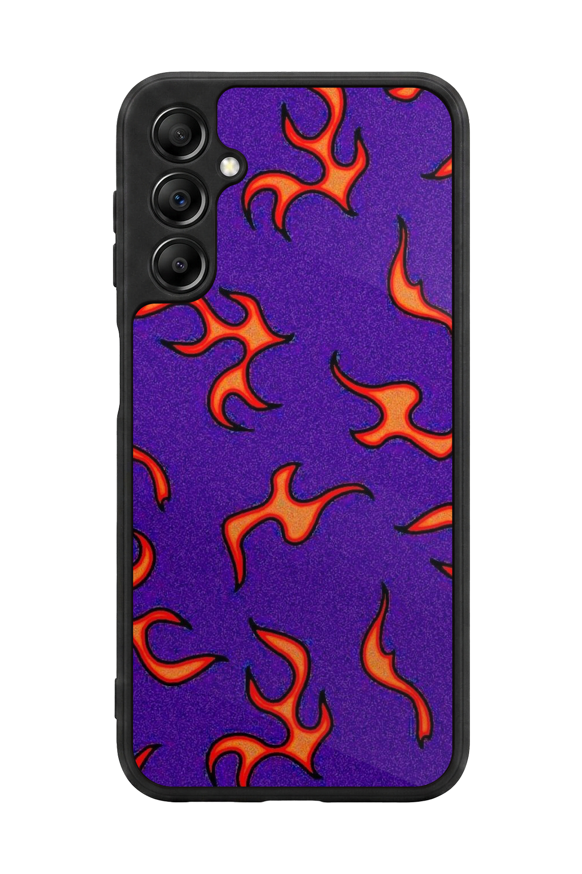 Samsung Galaxy A14 Uyumlu Retro Flame Patterns Tasarımlı Glossy Premium Kılıf
