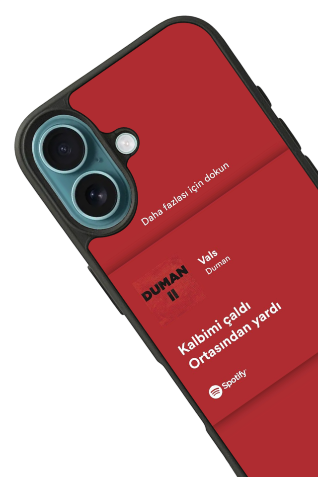 iPhone 16 Uyumlu Sarki Sozleri Tasarımlı Glossy Premium Kılıf