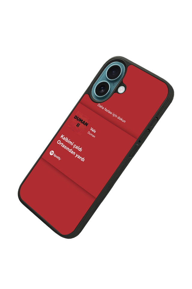 iPhone 16 Uyumlu Sarki Sozleri Tasarımlı Glossy Premium Kılıf