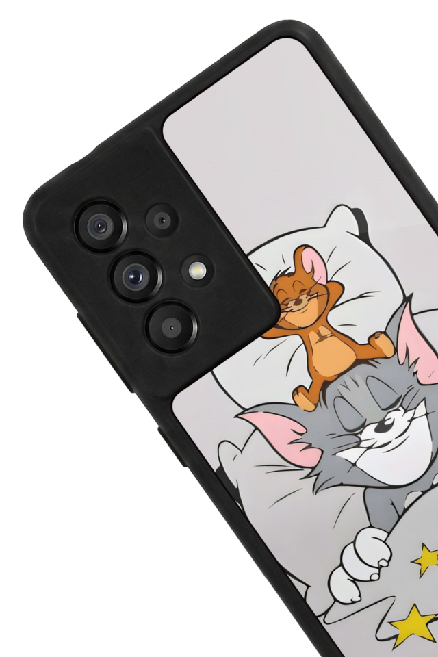 Samsung Galaxy A73 Uyumlu Tom And Jerry Tasarımlı Glossy Premium Kılıf