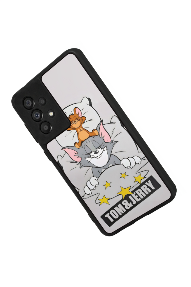 Samsung Galaxy A73 Uyumlu Tom And Jerry Tasarımlı Glossy Premium Kılıf