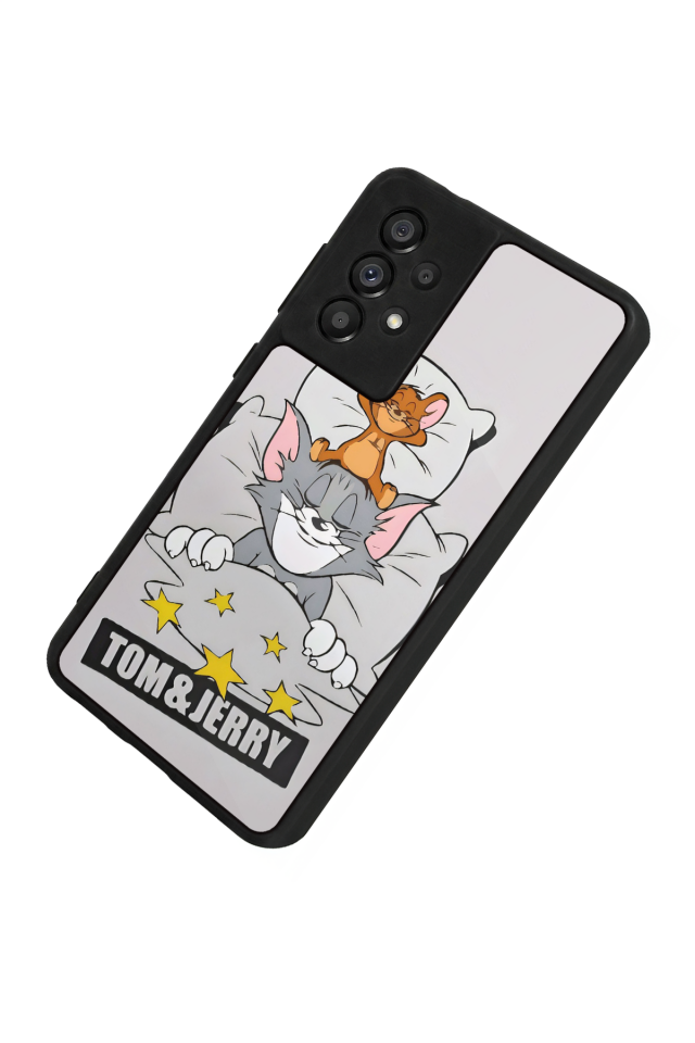 Samsung Galaxy A73 Uyumlu Tom And Jerry Tasarımlı Glossy Premium Kılıf