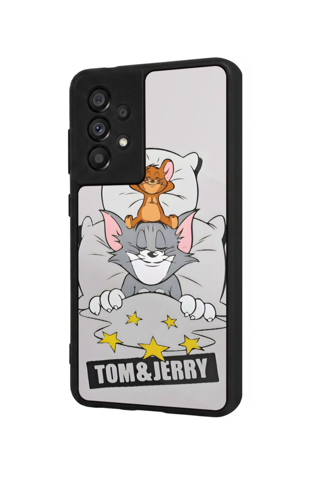 Samsung Galaxy A73 Uyumlu Tom And Jerry Tasarımlı Glossy Premium Kılıf