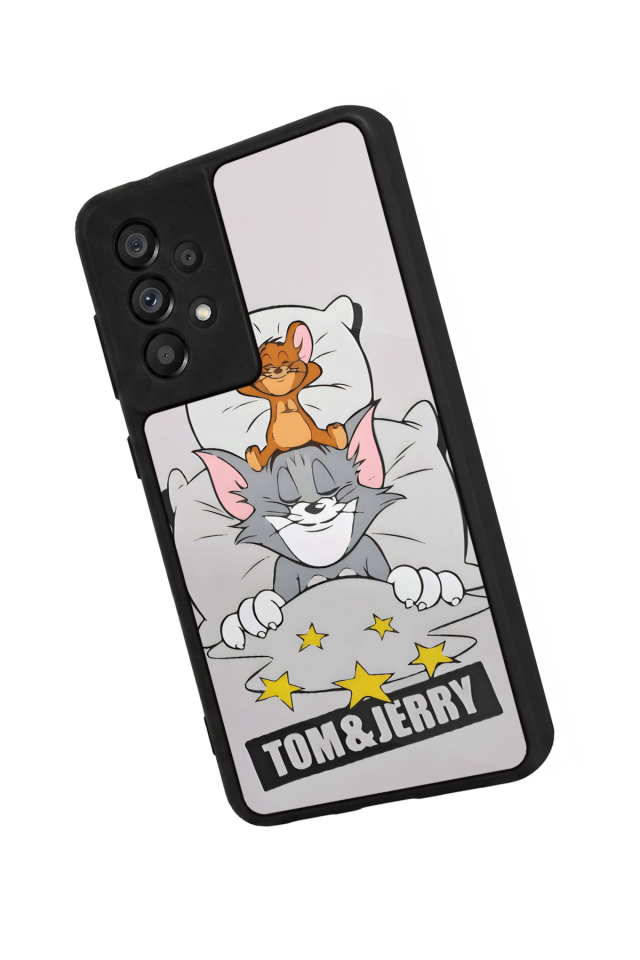 Samsung Galaxy A73 Uyumlu Tom And Jerry Tasarımlı Glossy Premium Kılıf